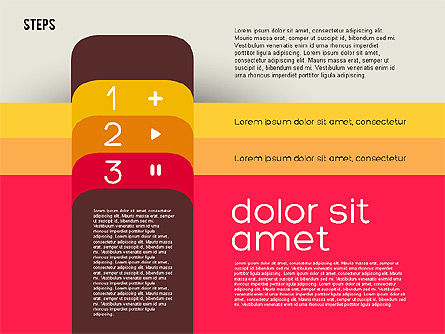 フラットデザインのプレゼンテーションアジェンダ, スライド 7, 01899, 段階図 — PoweredTemplate.com