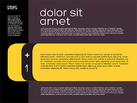 평면 디자인의 프리젠 테이션 아젠다, 슬라이드 9, 01899, 단계 도표 — PoweredTemplate.com
