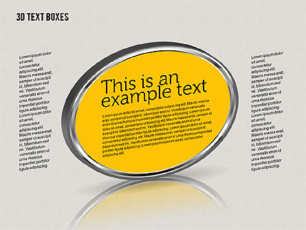 3D Text Boxes, PowerPoint Template, 01902, Text Boxes — PoweredTemplate.com