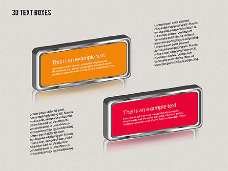 3D Text Boxes, Slide 2, 01902, Text Boxes — PoweredTemplate.com