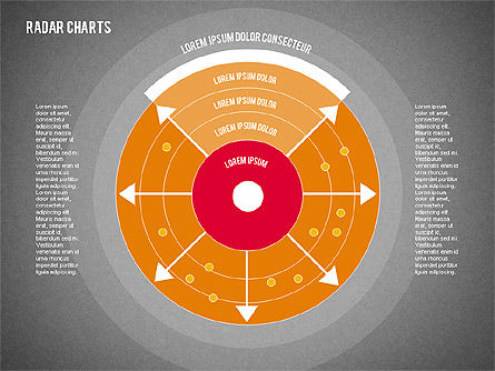 Gráfico de radar en estilo plano, Diapositiva 11, 01903, Modelos de negocios — PoweredTemplate.com
