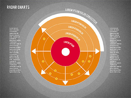 Gráfico de radar en estilo plano, Diapositiva 12, 01903, Modelos de negocios — PoweredTemplate.com