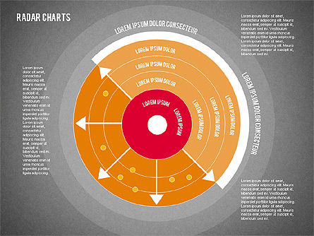 Gráfico de radar en estilo plano, Diapositiva 13, 01903, Modelos de negocios — PoweredTemplate.com