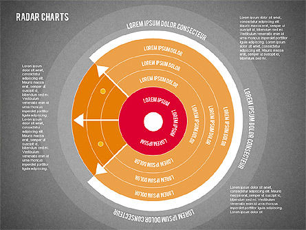 Gráfico de radar en estilo plano, Diapositiva 15, 01903, Modelos de negocios — PoweredTemplate.com