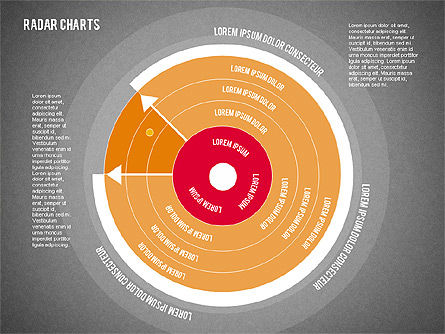 Gráfico de radar en estilo plano, Diapositiva 16, 01903, Modelos de negocios — PoweredTemplate.com