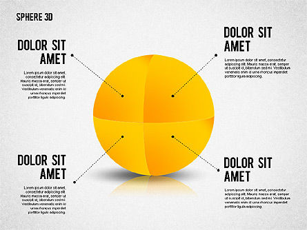 3D Divided Sphere, PowerPoint Template, 01904, Shapes — PoweredTemplate.com