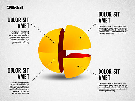 Sphère 3d divisée, Diapositive 3, 01904, Formes — PoweredTemplate.com