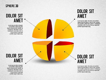 3D Divided Sphere, Slide 4, 01904, Shapes — PoweredTemplate.com