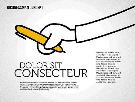 Businessman Concept Illustrations, Slide 3, 01905, Shapes — PoweredTemplate.com
