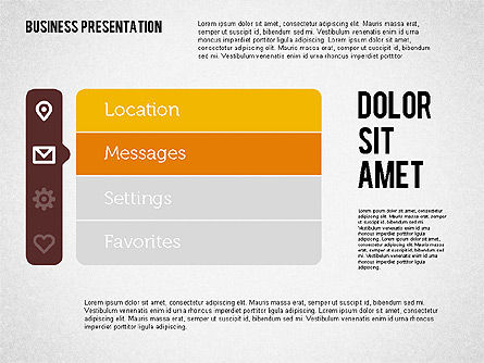 Präsentation mit Bühnen und Ikonen, Folie 2, 01911, Ablaufdiagramme — PoweredTemplate.com