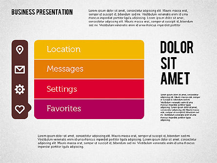 Presentación con etapas e iconos, Diapositiva 4, 01911, Diagramas de la etapa — PoweredTemplate.com