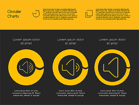 Boîte à outils de présentation avec cercles et icônes, Diapositive 13, 01916, Modèles de présentations — PoweredTemplate.com