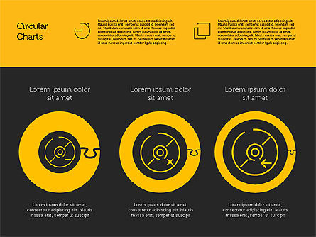 Caja de herramientas de presentación con círculos e iconos, Diapositiva 14, 01916, Plantillas de presentación — PoweredTemplate.com