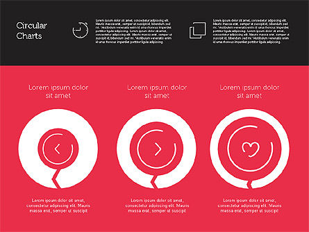 Caja de herramientas de presentación con círculos e iconos, Diapositiva 3, 01916, Plantillas de presentación — PoweredTemplate.com