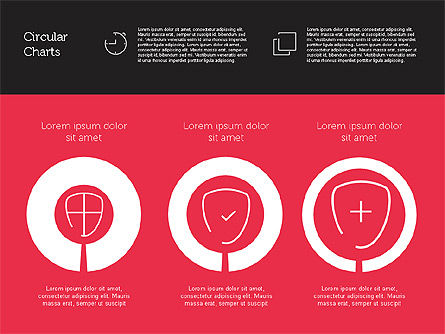 Caja de herramientas de presentación con círculos e iconos, Diapositiva 4, 01916, Plantillas de presentación — PoweredTemplate.com