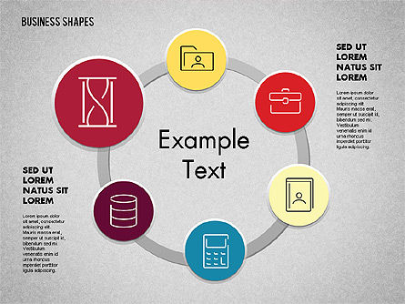 Proceso empresarial con iconos, Diapositiva 11, 01918, Diagramas de proceso — PoweredTemplate.com