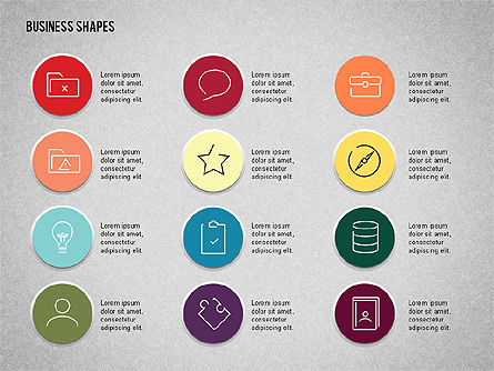 Proceso empresarial con iconos, Diapositiva 15, 01918, Diagramas de proceso — PoweredTemplate.com