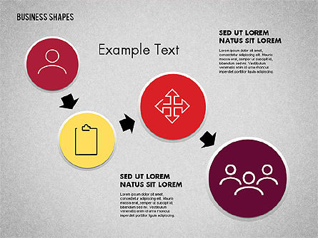 Processus d'affaires avec des icônes, Diapositive 2, 01918, Schémas de procédés — PoweredTemplate.com