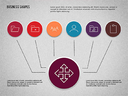 Processus d'affaires avec des icônes, Diapositive 7, 01918, Schémas de procédés — PoweredTemplate.com
