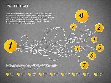 Spaghetti Diagram, Slide 13, 01920, Process Diagrams — PoweredTemplate.com