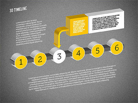 Proses 3d Timeline, Slide 11, 01922, Timelines & Calendars — PoweredTemplate.com