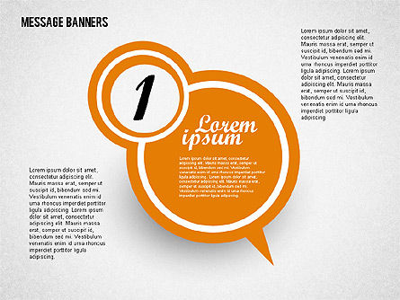 Burbujas de voz de colores, Plantilla de PowerPoint, 01923, Cuadros de texto — PoweredTemplate.com