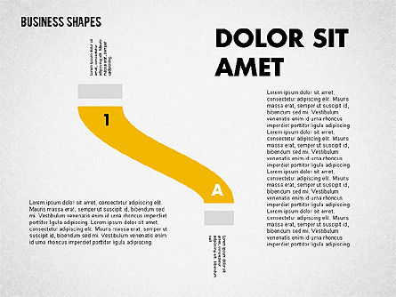 Graphique spaghetti en conception plate, Modele PowerPoint, 01924, Schémas de procédés — PoweredTemplate.com