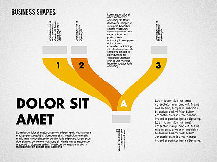 Graphique spaghetti en conception plate, Diapositive 3, 01924, Schémas de procédés — PoweredTemplate.com