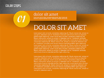 착색 한 계단, 슬라이드 10, 01927, 단계 도표 — PoweredTemplate.com
