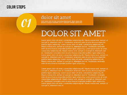 착색 한 계단, 슬라이드 2, 01927, 단계 도표 — PoweredTemplate.com