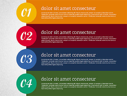 Étapes colorées, Diapositive 8, 01927, Schémas d'étapes — PoweredTemplate.com