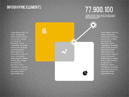 Conjunto de objetos planos de diseño, Diapositiva 16, 01931, Formas — PoweredTemplate.com