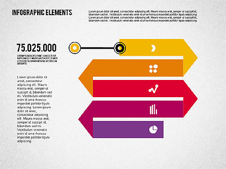 Conjunto de objetos planos de diseño, Diapositiva 6, 01931, Formas — PoweredTemplate.com