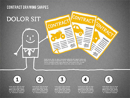 Contract Drawing Shapes with Character, Slide 12, 01934, Shapes — PoweredTemplate.com