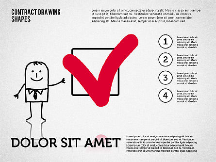 Contract Drawing Shapes with Character, Slide 7, 01934, Shapes — PoweredTemplate.com