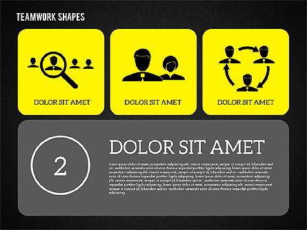 Presentazione Lavoro di squadra in design piatto, Slide 10, 01936, Modelli Presentazione — PoweredTemplate.com