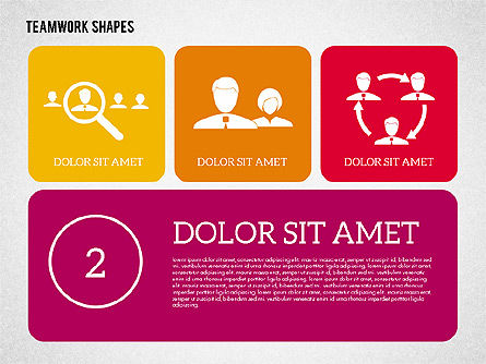 Teamwork-Präsentation in flachem Design, Folie 2, 01936, Präsentationsvorlagen — PoweredTemplate.com