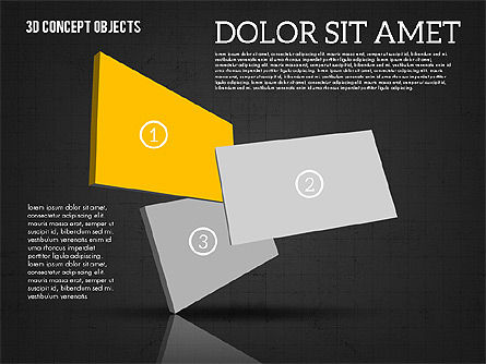 Colorful 3d objetos, Deslizar 10, 01939, Formas — PoweredTemplate.com