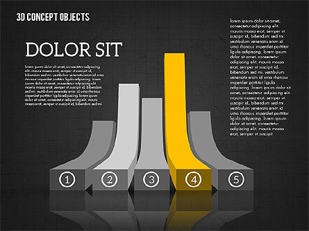 다채로운 3D 개체, 슬라이드 11, 01939, 모양 — PoweredTemplate.com
