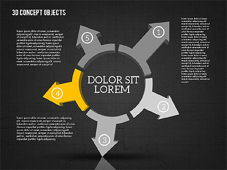Objets 3D colorés, Diapositive 13, 01939, Formes — PoweredTemplate.com