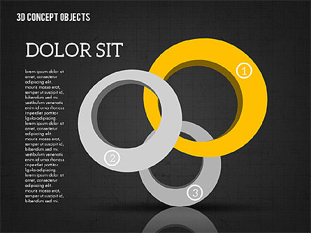 Colorful 3d objetos, Deslizar 14, 01939, Formas — PoweredTemplate.com