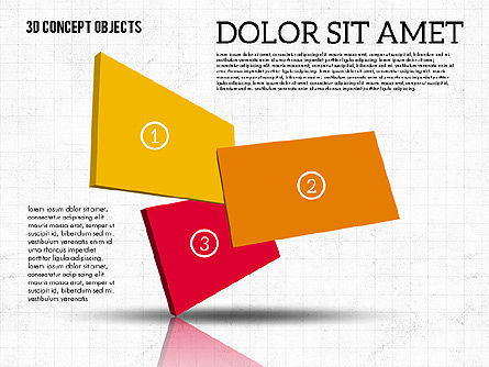 Colorful 3d objetos, Deslizar 2, 01939, Formas — PoweredTemplate.com
