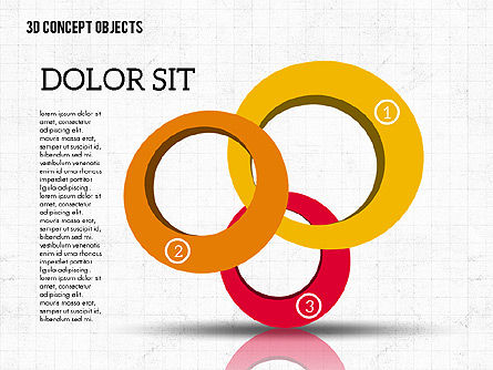 Kleurrijke 3D-objecten, Dia 6, 01939, Figuren — PoweredTemplate.com
