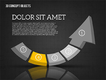 Objets 3D colorés, Diapositive 9, 01939, Formes — PoweredTemplate.com
