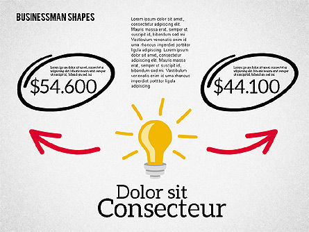Formas y personaje de negocios, Diapositiva 8, 01940, Formas — PoweredTemplate.com