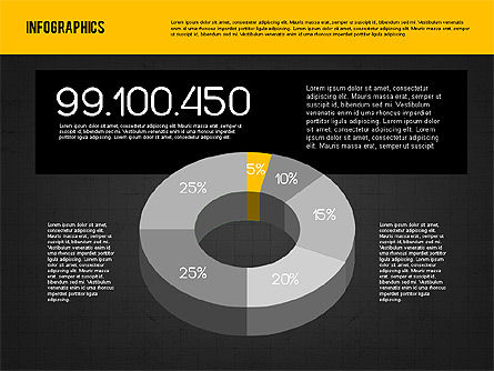Presentação com gráficos circulares, Deslizar 15, 01942, Gráficos circulares — PoweredTemplate.com