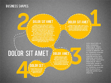 4 단계 개념, 슬라이드 12, 01944, 단계 도표 — PoweredTemplate.com