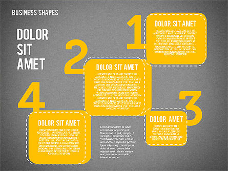 4つのステップのコンセプト, スライド 16, 01944, 段階図 — PoweredTemplate.com