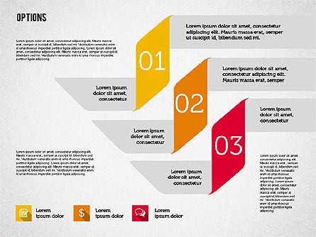 Origami Style Options, PowerPoint Template, 01946, Stage Diagrams — PoweredTemplate.com