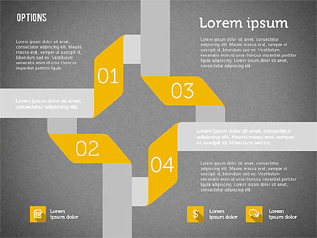 Opciones de estilo Origami, Diapositiva 15, 01946, Diagramas de la etapa — PoweredTemplate.com